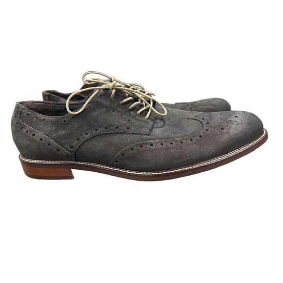 Gordon Rush Gray Suede Concord Wing Tip Business Casual Lace Up Sneaker Size 12 - Picture 5 of 10